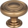 Jeffrey Alexander 1-1/4" Diameter Satin Bronze Bremen 1 Cabinet Knob 117SBZ